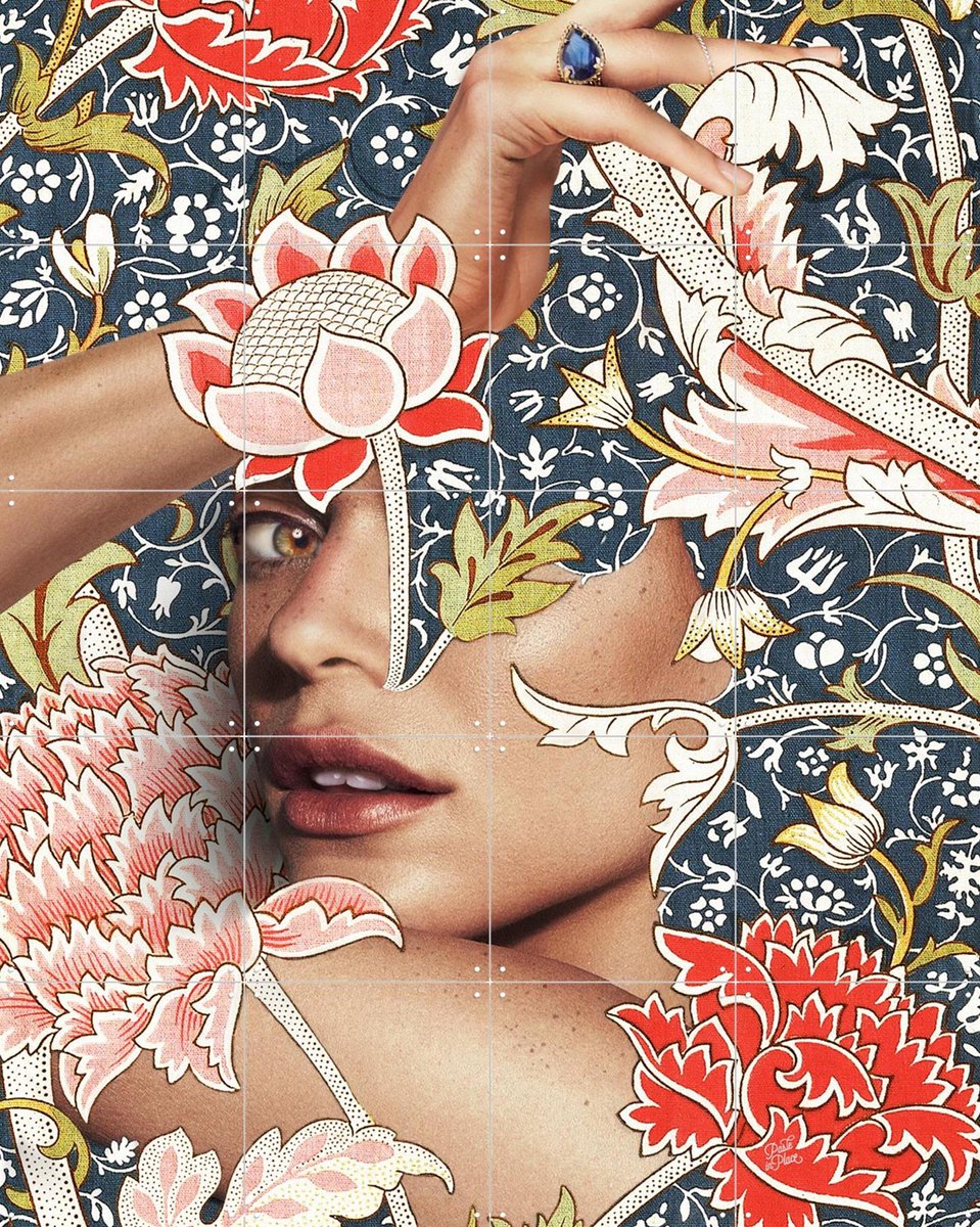 IXXI Look at You, Paste in Place - 80 x 100 cm - Gratis ophangtool - Grote wanddecoratie en posters - Klassiek, Kleurrijk, Collage, Illustraties