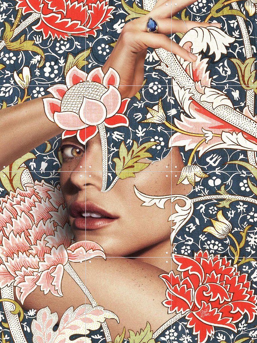 IXXI Look at You, Paste in Place - 60 x 80 cm - Gratis ophangtool - Grote wanddecoratie en posters - Klassiek, Kleurrijk, Collage, Illustraties