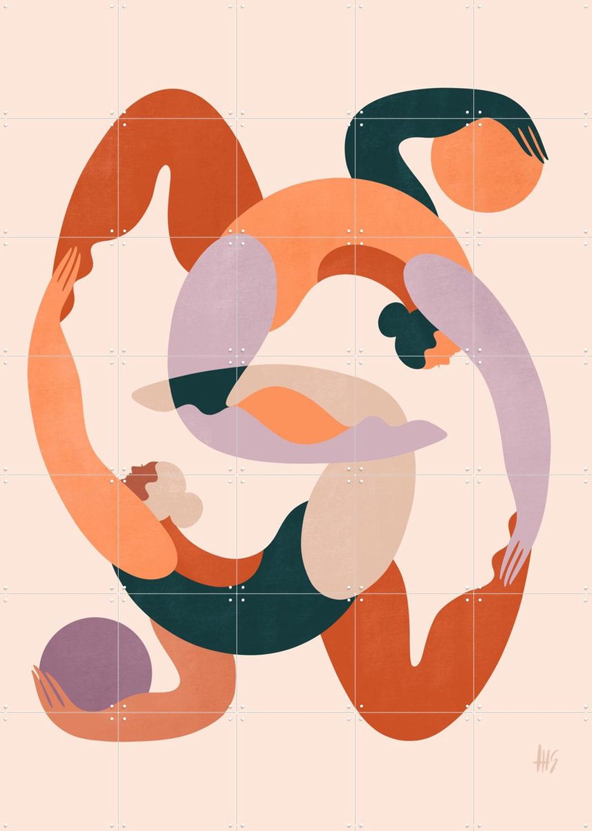 IXXI Seek Balance, Maggie Stephenson - 100 x 140 cm - Gratis ophangtool - Grote wanddecoratie en posters - Geometrische Kunst, Abstract, Illustraties