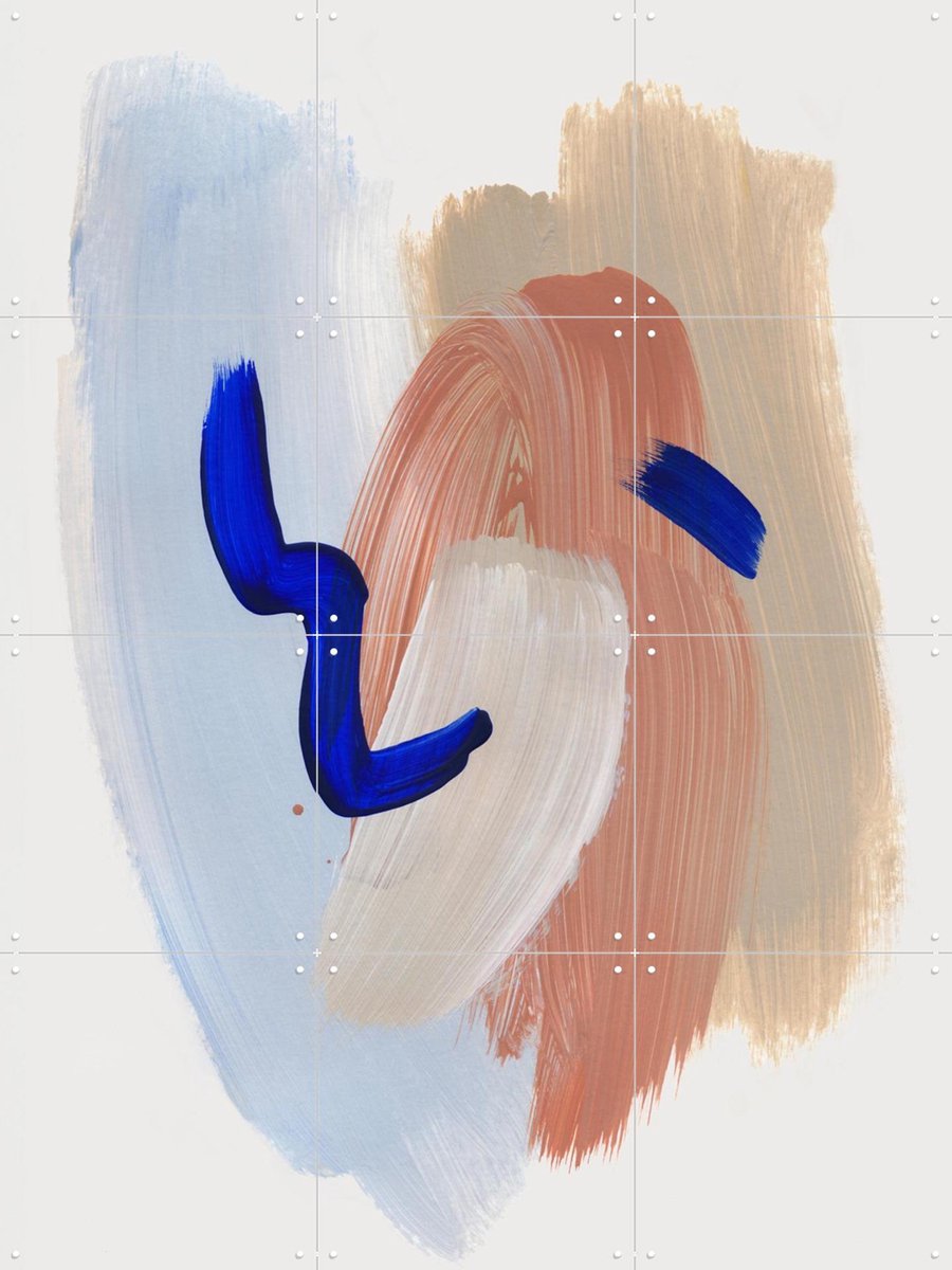 IXXI Abstract Brush Strokes 141, Mareike Böhmer - 60 x 80 cm - Gratis ophangtool - Grote wanddecoratie en posters - Kwaststreken, Grafisch Ontwerp