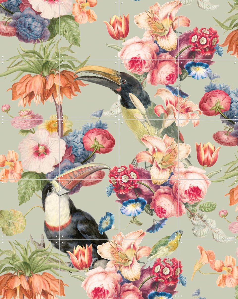 IXXI Once Upon a Time, Creative Lab Amsterdam - 80 x 100 cm - Gratis ophangtool - Grote wanddecoratie en posters - Aquarel, Kleurrijk, Illustraties