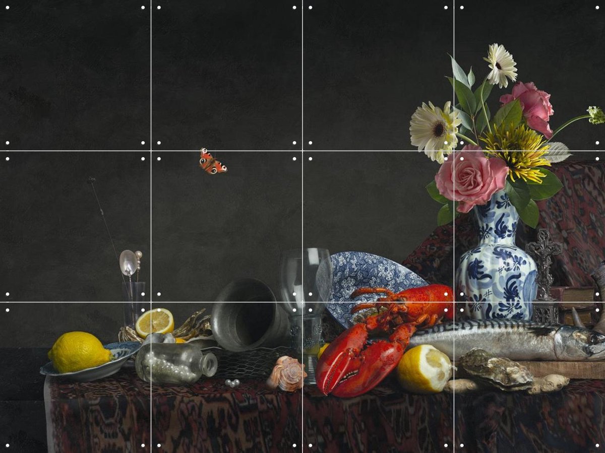 IXXI Royal Table, Sander van Laar - 80 x 60 cm - Gratis ophangtool - Grote wanddecoratie en posters - Fotografie, Klassiek, Kleurrijk, Naturalisme