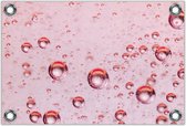 Tuinposter –Roze Bubbels– 60x40 Foto op Tuinposter (wanddecoratie voor buiten en binnen)