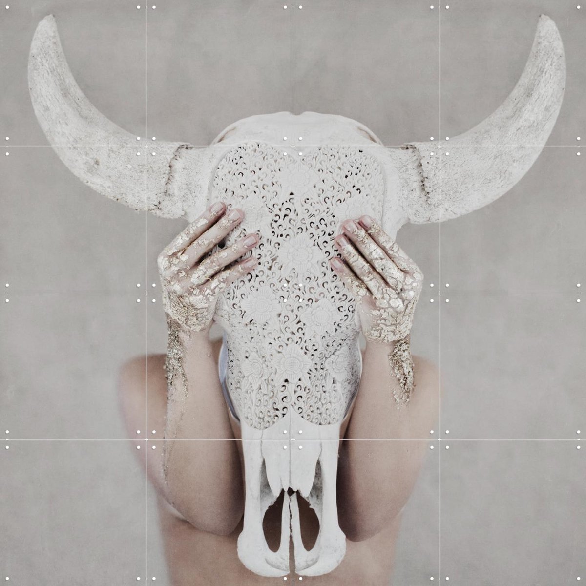 IXXI Lace, STUDIO HANNAH LEMHOLT - 80 x 80 cm - Gratis ophangtool - Grote wanddecoratie en posters - Decoratieve kunsten, Fotografie, Surrealisme