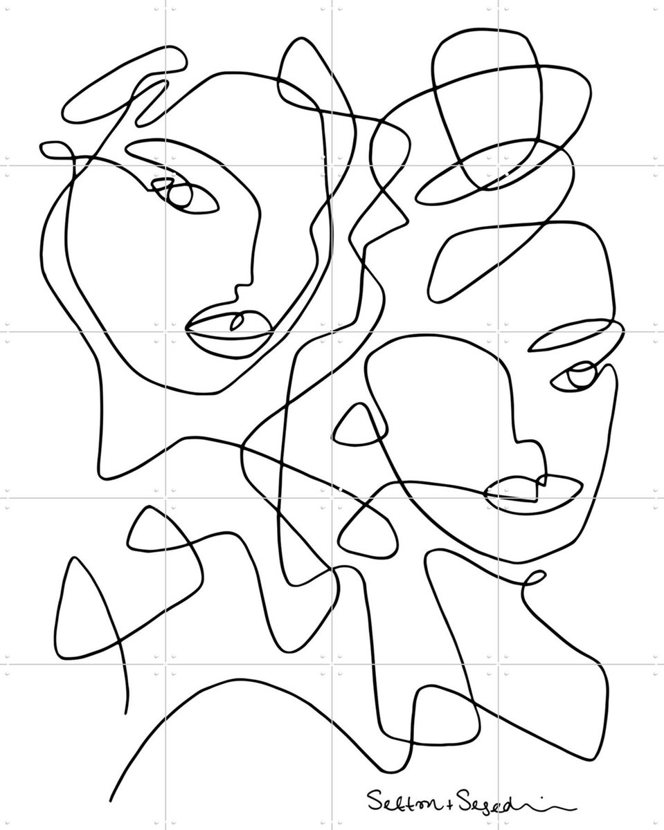 IXXI The Blossoming, Sefton & Segedin - 80 x 100 cm - Gratis ophangtool - Grote wanddecoratie en posters - Line art, Grafisch Ontwerp, Illustraties