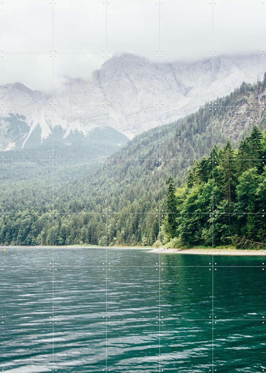 IXXI Eibsee Lake, Pati Photography - 100 x 140 cm - Gratis ophangtool - Grote wanddecoratie en posters - Fotografie, Naturalisme, Woonkamer