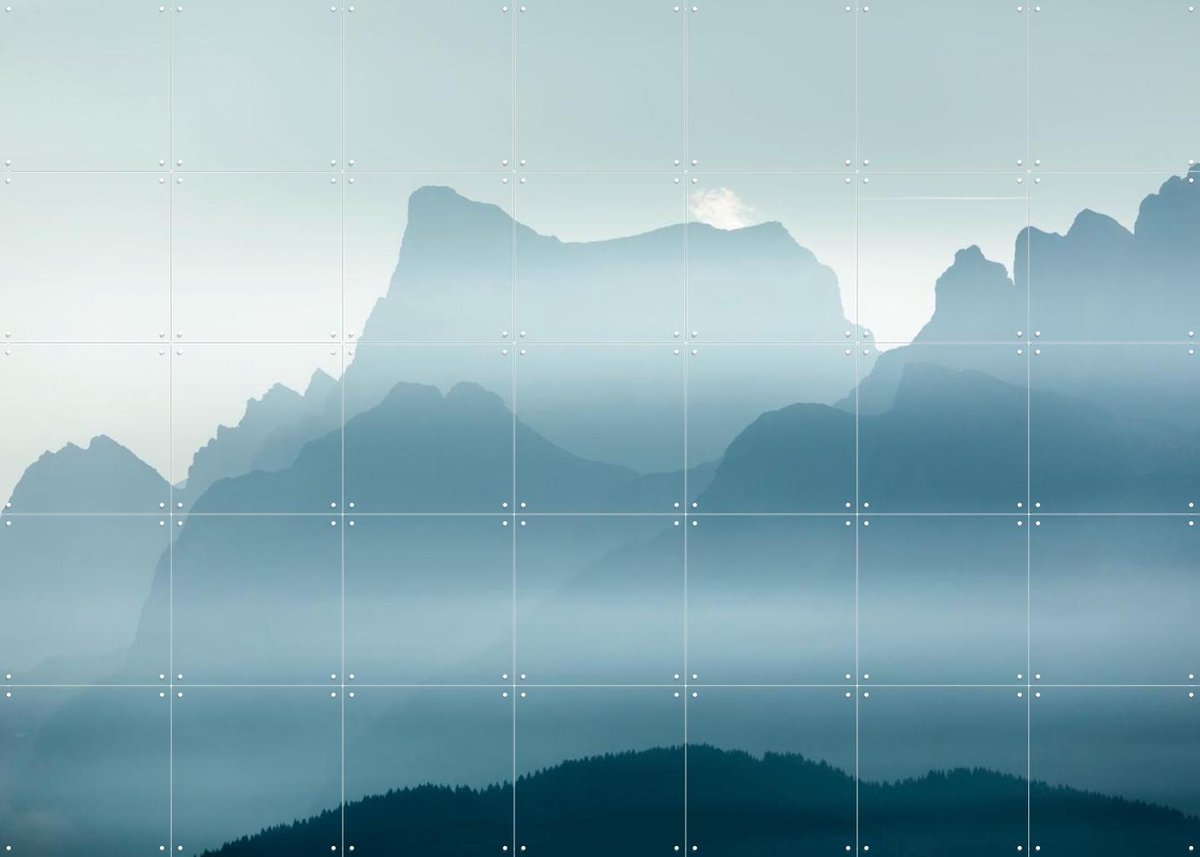 IXXI Mountains of Silence, Claire Droppert - 140 x 100 cm - Gratis ophangtool - Grote wanddecoratie en posters - Naturalisme, Abstract, Fotografie