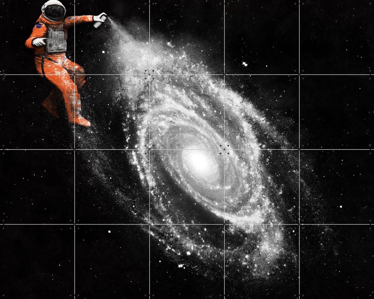 IXXI Space Art, Florent Bodart - 100 x 80 cm - Gratis ophangtool - Grote wanddecoratie en posters - Surrealisme, Digitale Kunst, Pop art