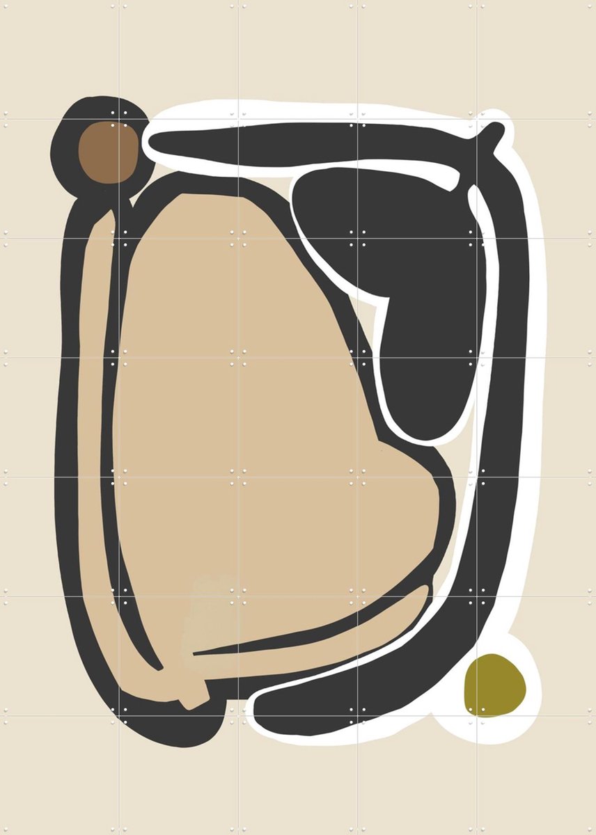 IXXI Loving Leaves II, Bohomadic Studio - 100 x 140 cm - Gratis ophangtool - Grote wanddecoratie en posters - Geometrische Kunst, Minimalisme