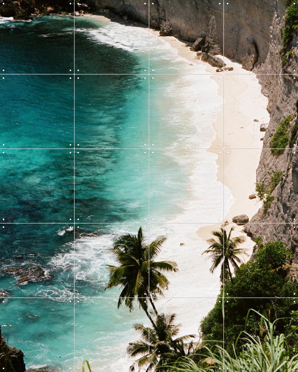 IXXI Nusa Penida, We Like Bali - 80 x 100 cm - Gratis ophangtool - Grote wanddecoratie en posters - Fotografie, Kleurrijk, Woonkamer, Slaapkamer