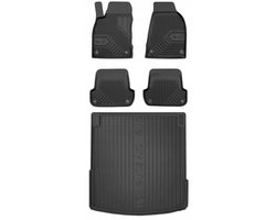 Frogum Voordeelset - Automatenset No.77 + Dry Zone Kofferbakmat - Geschikt voor Audi A4 B6 Sedan (2000-2004) - Perfecte Pasvorm - TPE Rubber - Geurloos - Zwart
