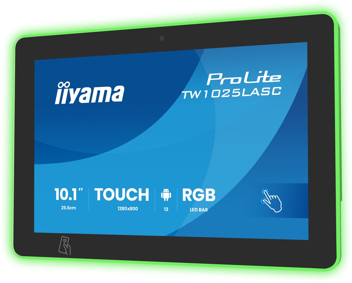 iyama ProLite TW1025LASC-B3PNR - 10 inch - 1280x800 - IPS - Touch - RJ45 - Android 13