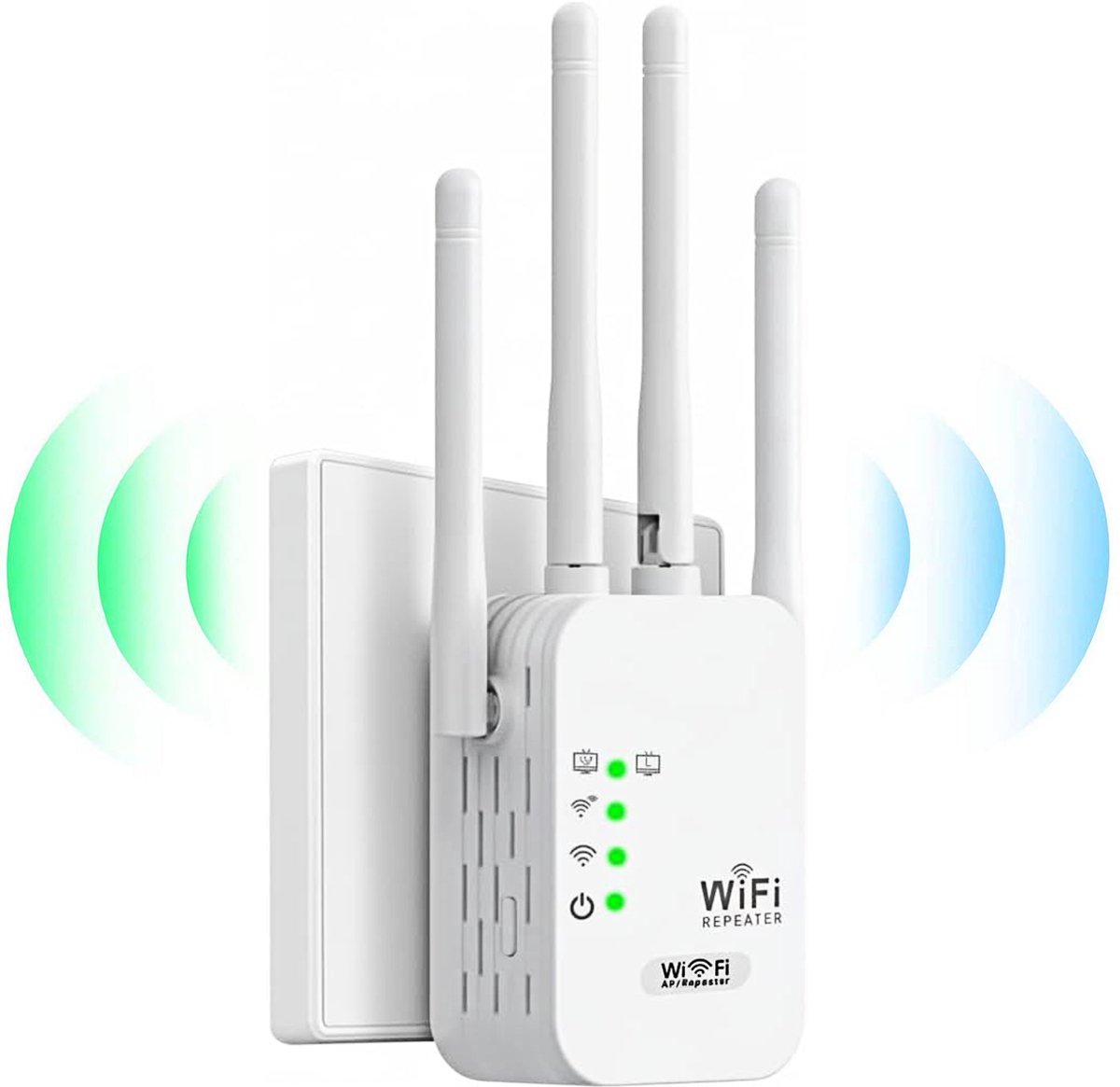 Fokelyi WiFi Versterker Dual Band 1200 Mbps WiFi Booster Wit