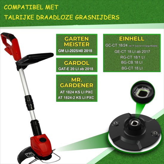 2 stuks Grasmaaierblad Disc - geschikt voor EINHELL & garten meister maaier & GARDOL & MR. GARDENER - Inclusief messen en schroefaccessoires — afbeelding 2