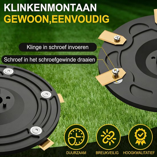 Grasmaaierblad Disc - geschikt voor SEGWAY Navimow i-Serie i105E - i108E - i110N - Inclusief messen en schroefaccessoires - ∅16cm van Merkloos	 — afbeelding 5