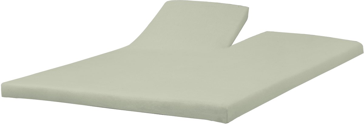 Princess Line Comfortabel Ultra-Soft Splittopper Hoeslaken 160x200 -100% Katoen Jersey - Hoeslaken voor Elektrisch & Verstelbaar Bed - Rondom Elastiek - Hoekhoogte 15 cm - Bovensplit ca. 90 cm -Ecru