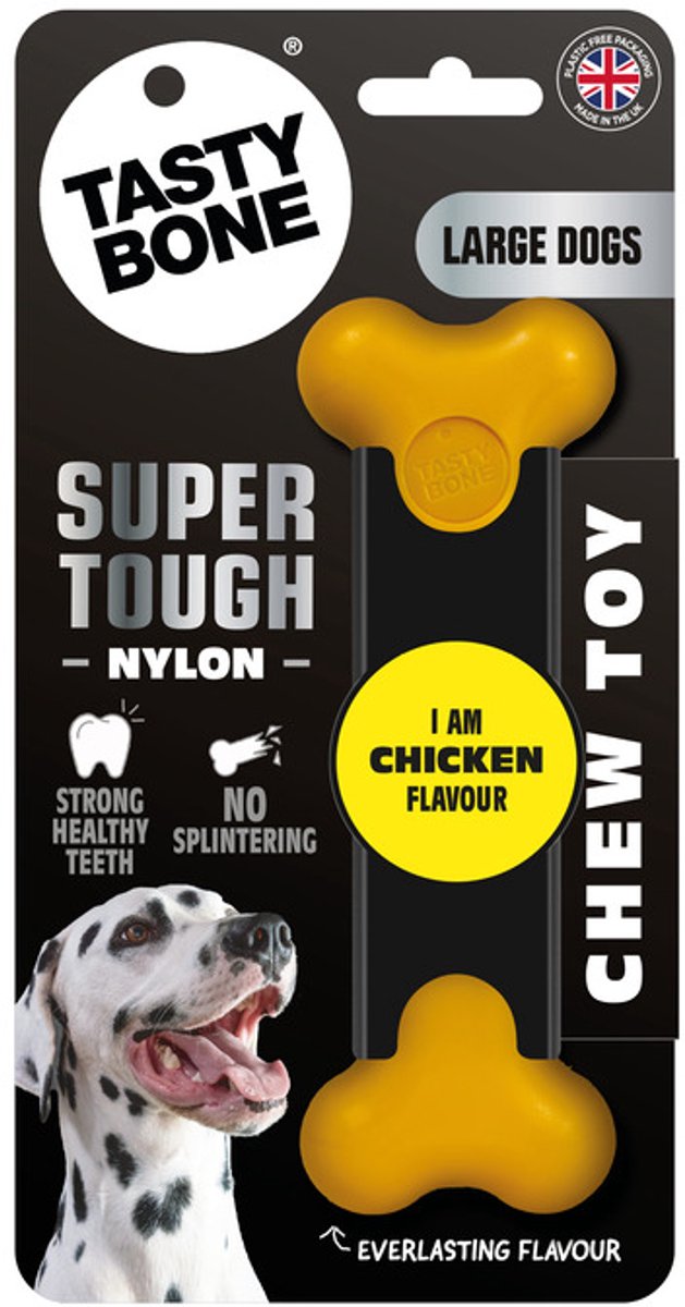 Bol.com TastyBone - Large - Chicken - Hond - Kauwspeelgoed - Vegan - Kluif - Nylabone aanbieding