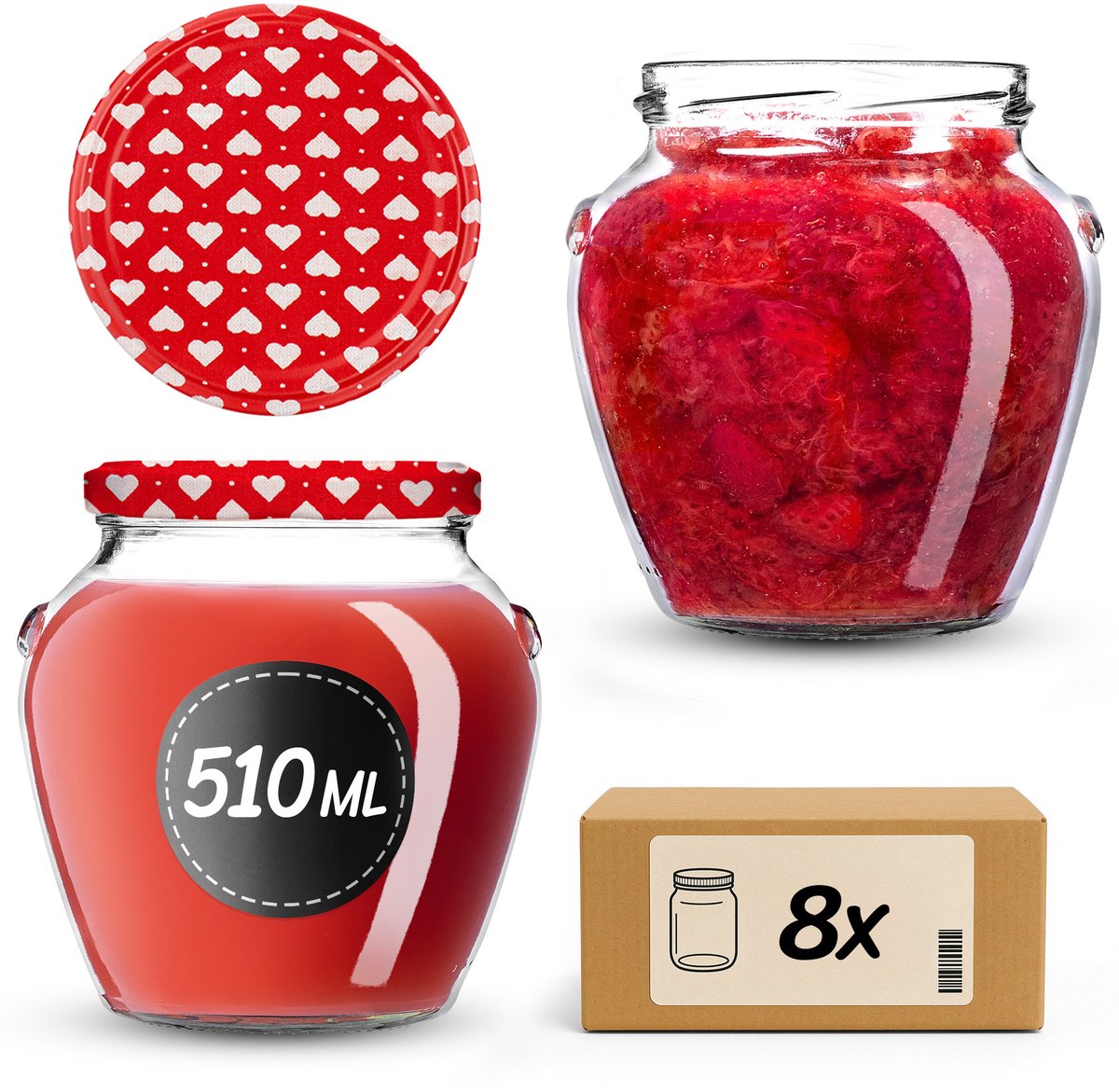 KADAX Pot Amphora fi82 510ml + deksel wz4 Harten p