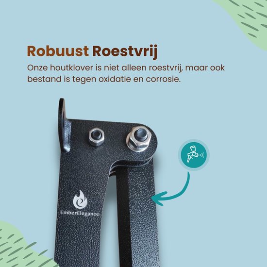 EmberElegance® Houtklover - Houtsplijter - Houtsplitter - Houtklover Wandmodel - Houtkliever - Houtklover Muur - Kloofwig - Splijtwig - Houtklover voor aanmaakhout van EmberElegance® — afbeelding 3