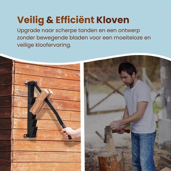 EmberElegance® Houtklover - Houtsplijter - Houtsplitter - Houtklover Wandmodel - Houtkliever - Houtklover Muur - Kloofwig - Splijtwig - Houtklover voor aanmaakhout van EmberElegance® — afbeelding 5