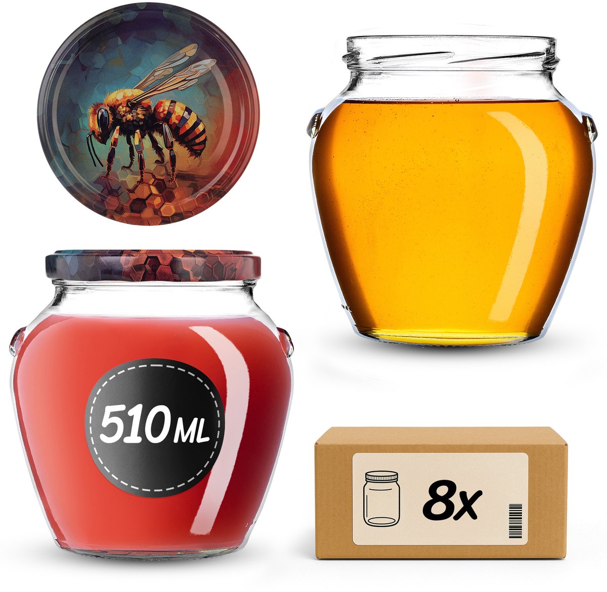 KADAX Amphora Jar fi82 510ml + deksel fi82 wz17 p