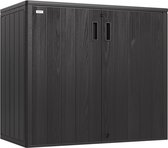 LifeGoods Tuinkast Horizontaal - 860L - Opbergkast - Waterdicht & UV-bestendig - Tuinbox - - Zwart