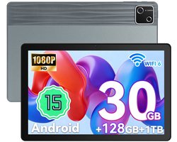 Hotlight G13 - Android 15 Tablet - 10.1 inch - 30(6+24)GB RAM/128GB ROM– 6200mAh - WiFi 6- 5MP+8MP Camera - Grijs