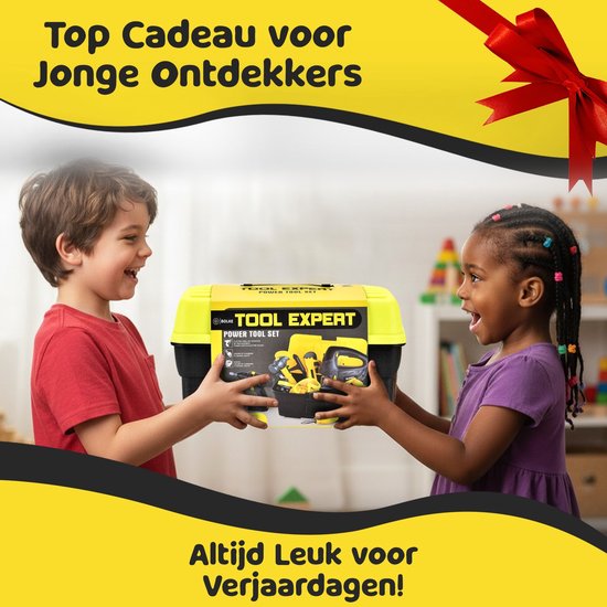 Bolke outils jouet garçons - perceuse jouet - établi jouet - coffre à outils pour enfants - 26 pièces