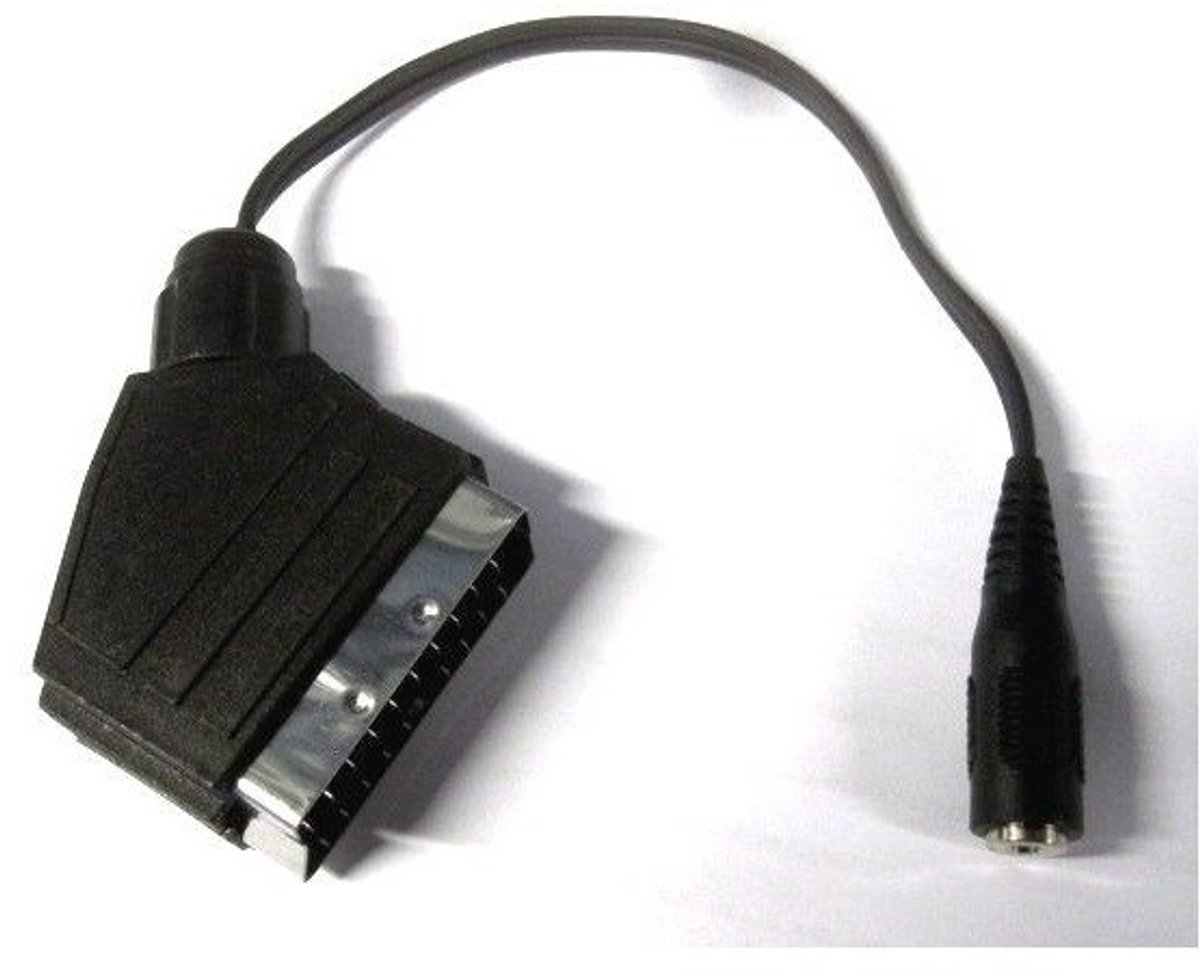 Scart (m) - 3,5mm Jack (v) audio adapter / zwart - 0,20 meter