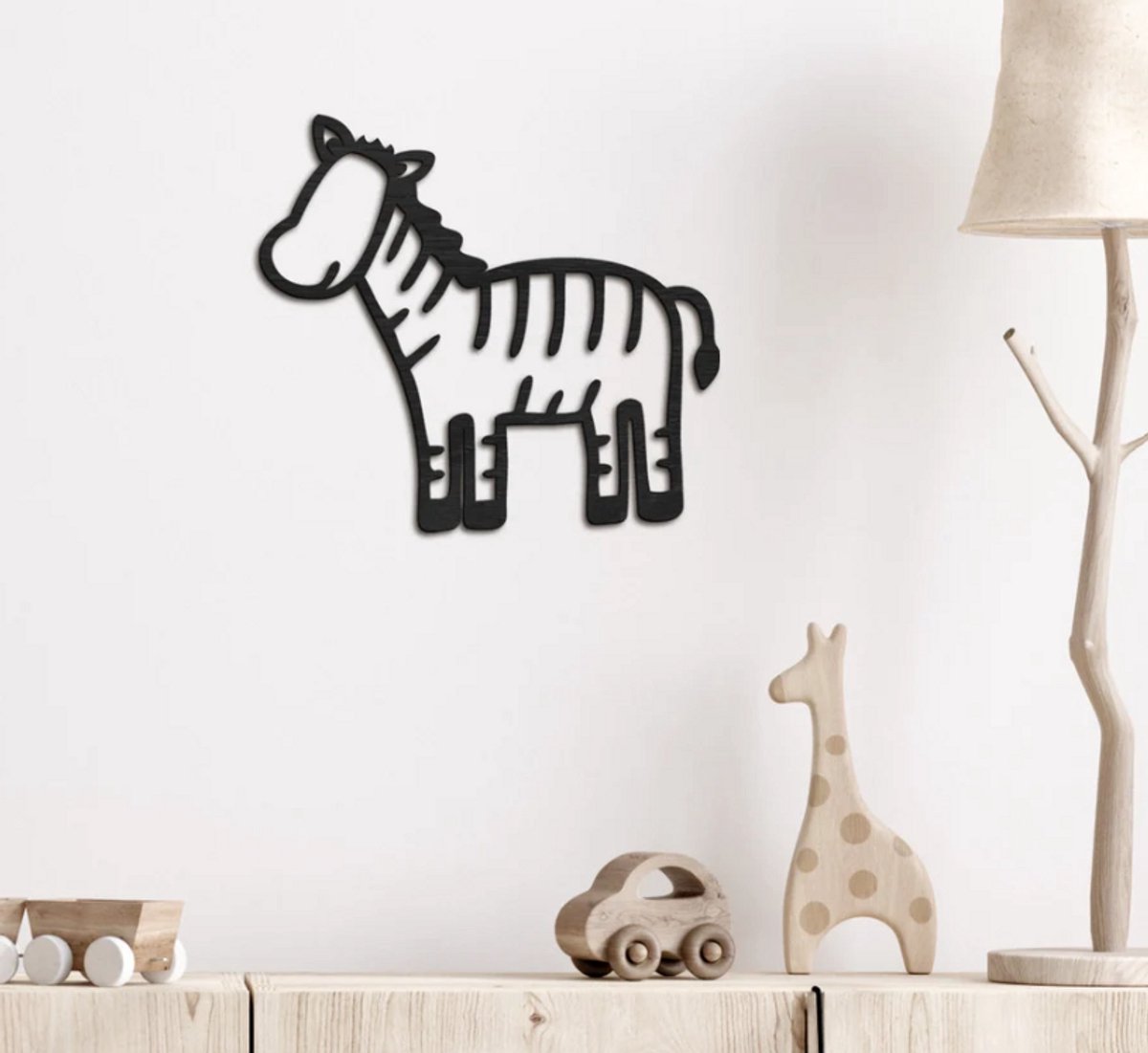 Muurdecoratie met zebra's - Babykamer / Kinderen / Dieren / Kinderkamer/babykamer/ wanddecoratie voor kinderen/ zebra/ safarisiered