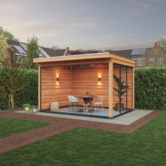 Douglas overkapping, 300 x 250, met achterwand, Westwood Comfort Plus