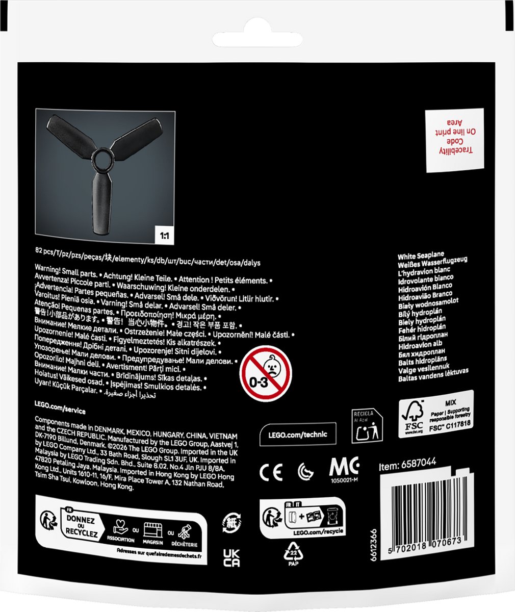 LEGO Technic - Wit watervliegtuig - 30736 — afbeelding 9