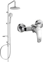 Mexen Carl opbouwdouche set met regendouche en Fabia douchkraan, chroom - 746540240-00