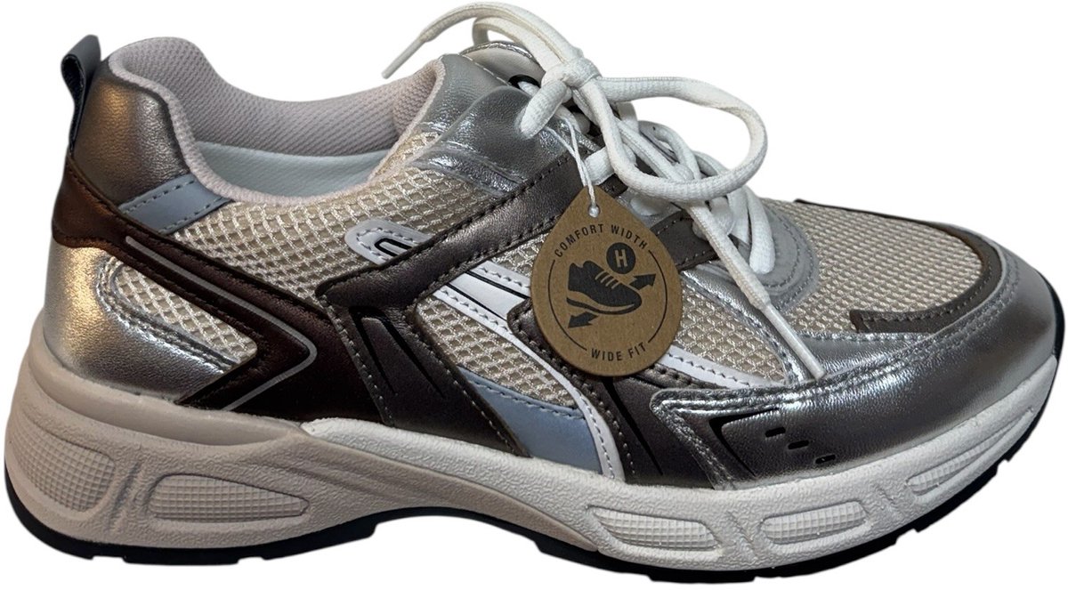 Gabor -Dames - zilver - sneakers - maat 37