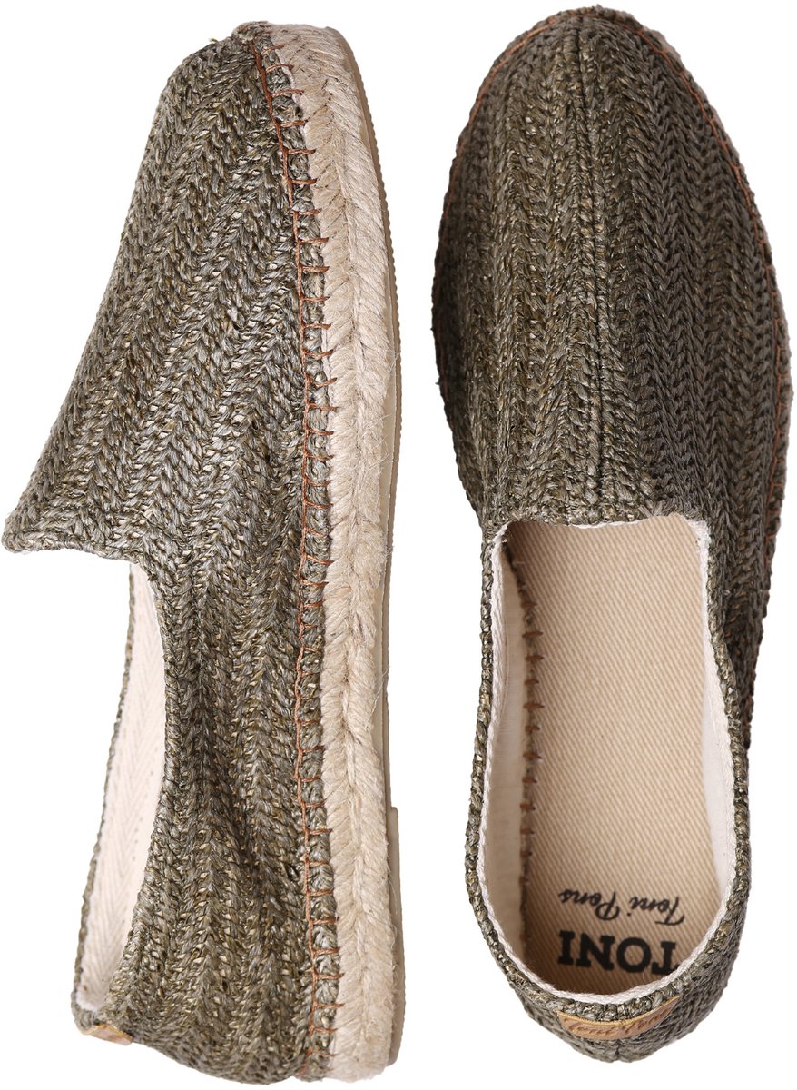 Gesloten espadrilles voor heren van raffia met jute zool | DAMASC