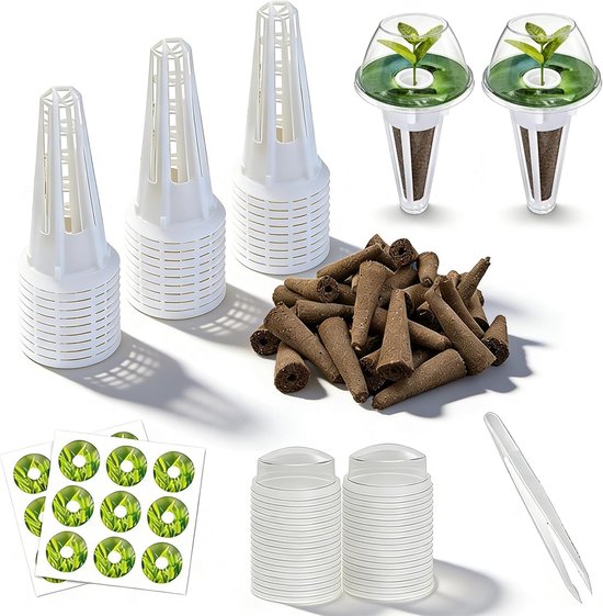 Ynkkvre - Hydrocultuur systeem - indoor hydroponic kweekset - 121-delig compleet...