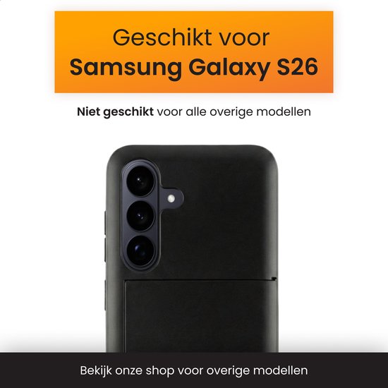 Étui R2B adapté pour Samsung Galaxy S26 avec Porte-cartes - 3 Cartes - Incl. Protecteur d'écran - Étuis téléphone - Housse GSM - Phone Case - Modèle Utrecht