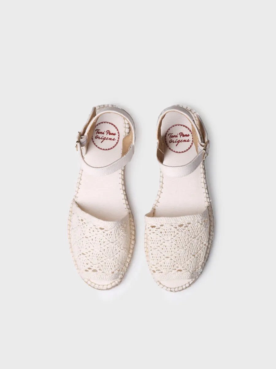 Macramé sandaal, espadrille-stijl | EULALIA