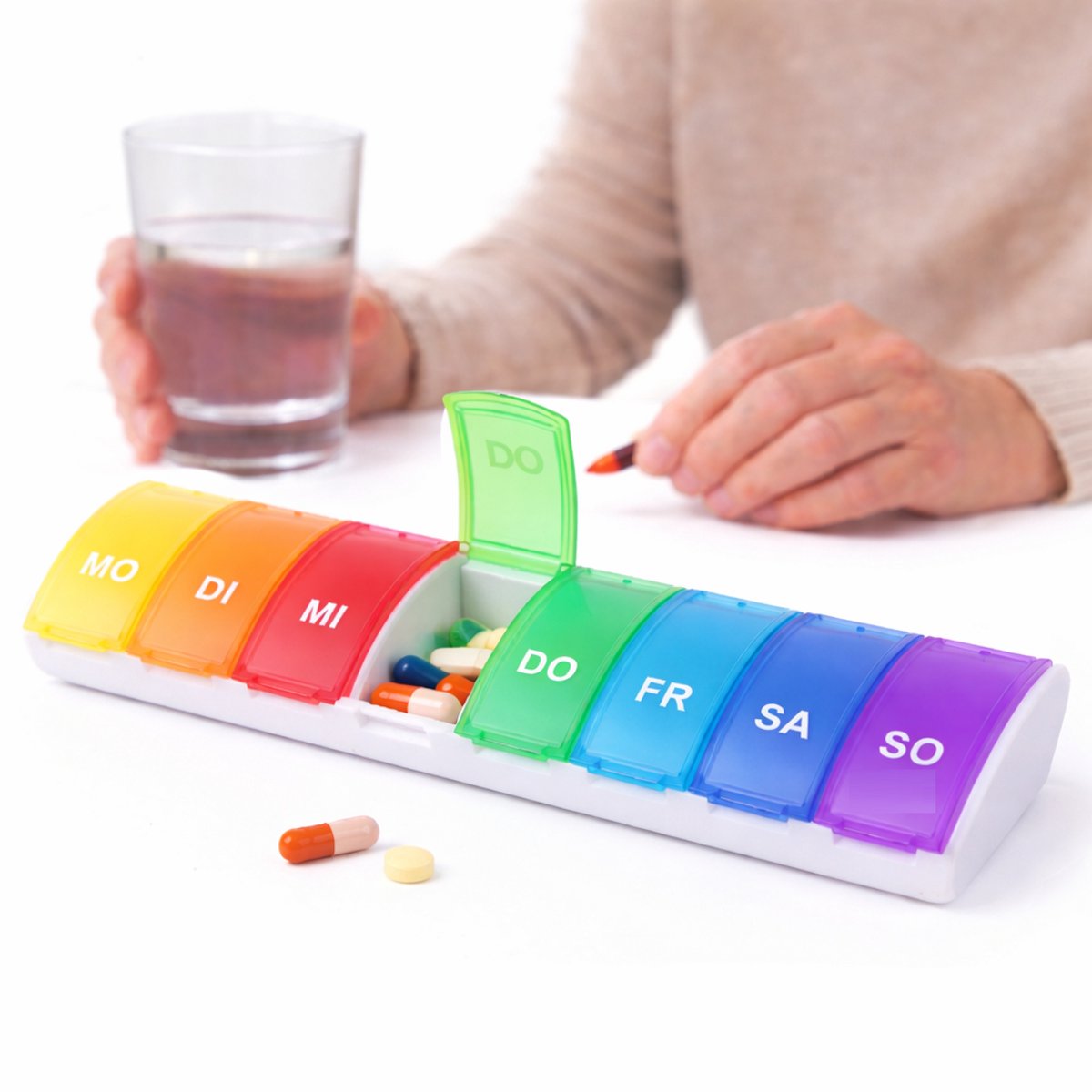 Pillendoosje I Pillendoos I Medicijn Doosje I Pil Box I 7 dagen I 1 Week I Maandag t/m Zondag I Multicolor