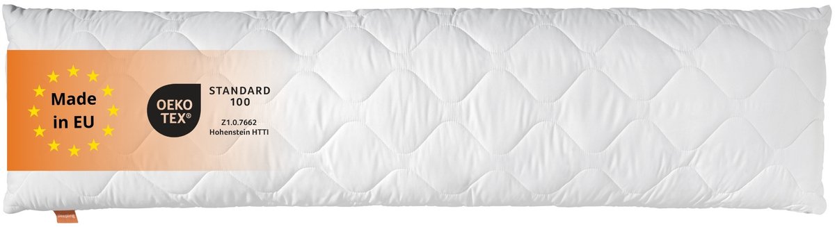 sleepling Komfort 100 - zijslaapkussen 40x145 cm - kussen van polyester - geschikt voor mensen met allergieën - als body pillow, lichaamskussen of voedingskussen - Made in EU - 40 x 145 cm - wit