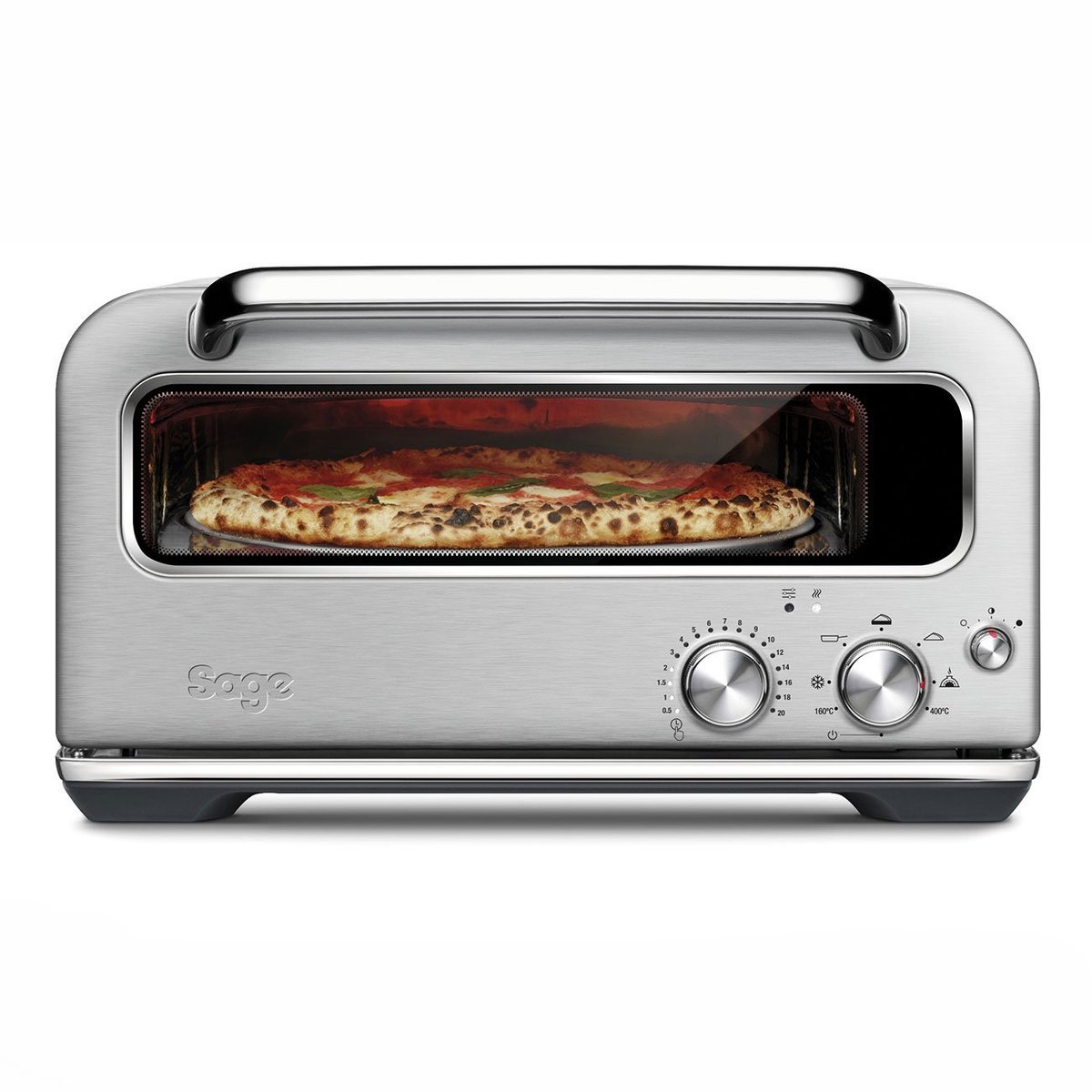Bol.com Sage the Smart Oven Pizzaiolo RVS SPZ820 Vrijstaande oven - Pizzaoven - 400 graden aanbieding