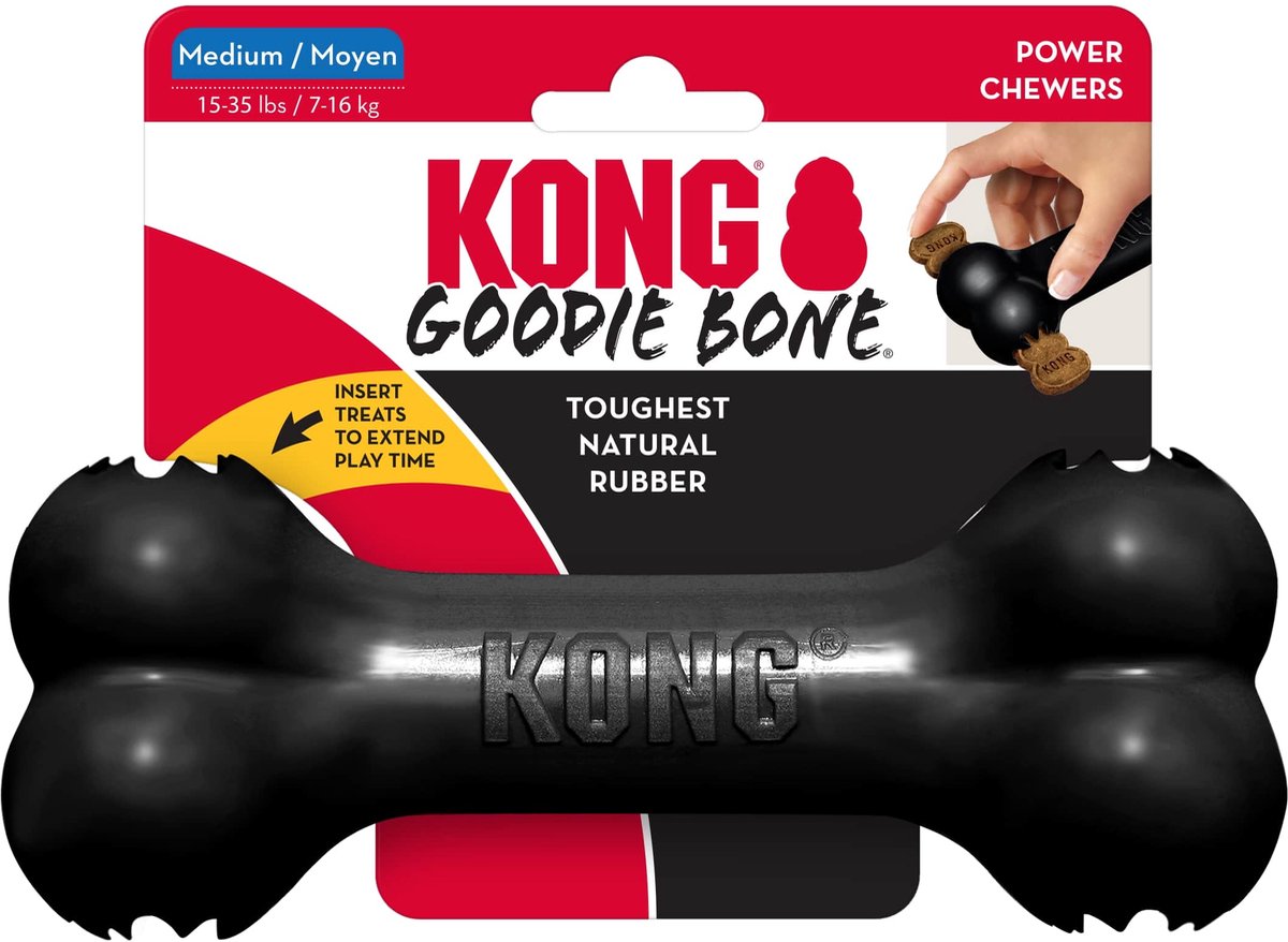 Kong Extreme Goodie Bone - Honden Speelgoed - Zwart - 18 cm - M thumbnail 5