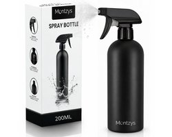 Montzys® Mist Spray Bottle - 200ML Spuitfles - Kappersspuit & Plantenspuit - Sprayflacon & Sprayfles - Waterspuit & Verstuiver - Waterverstuiver Haar…