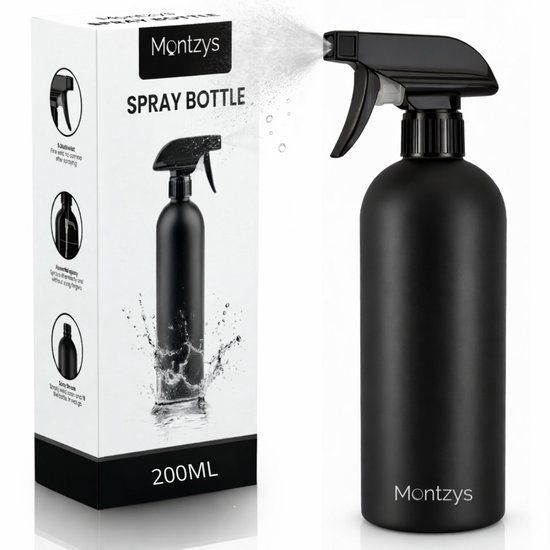 Montzys® Mist Spray Bottle - 200ML Spuitfles - Kappersspuit & Plantenspuit -...