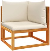 vidaXL - Tuinhoekbank - met - kussens - acaciahout - & - rotan