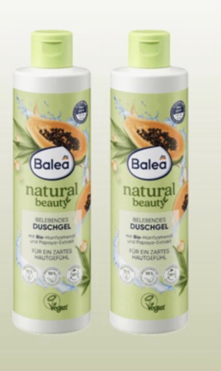 Balea douchegel met hennepzaad & papaya | 2x 250ml