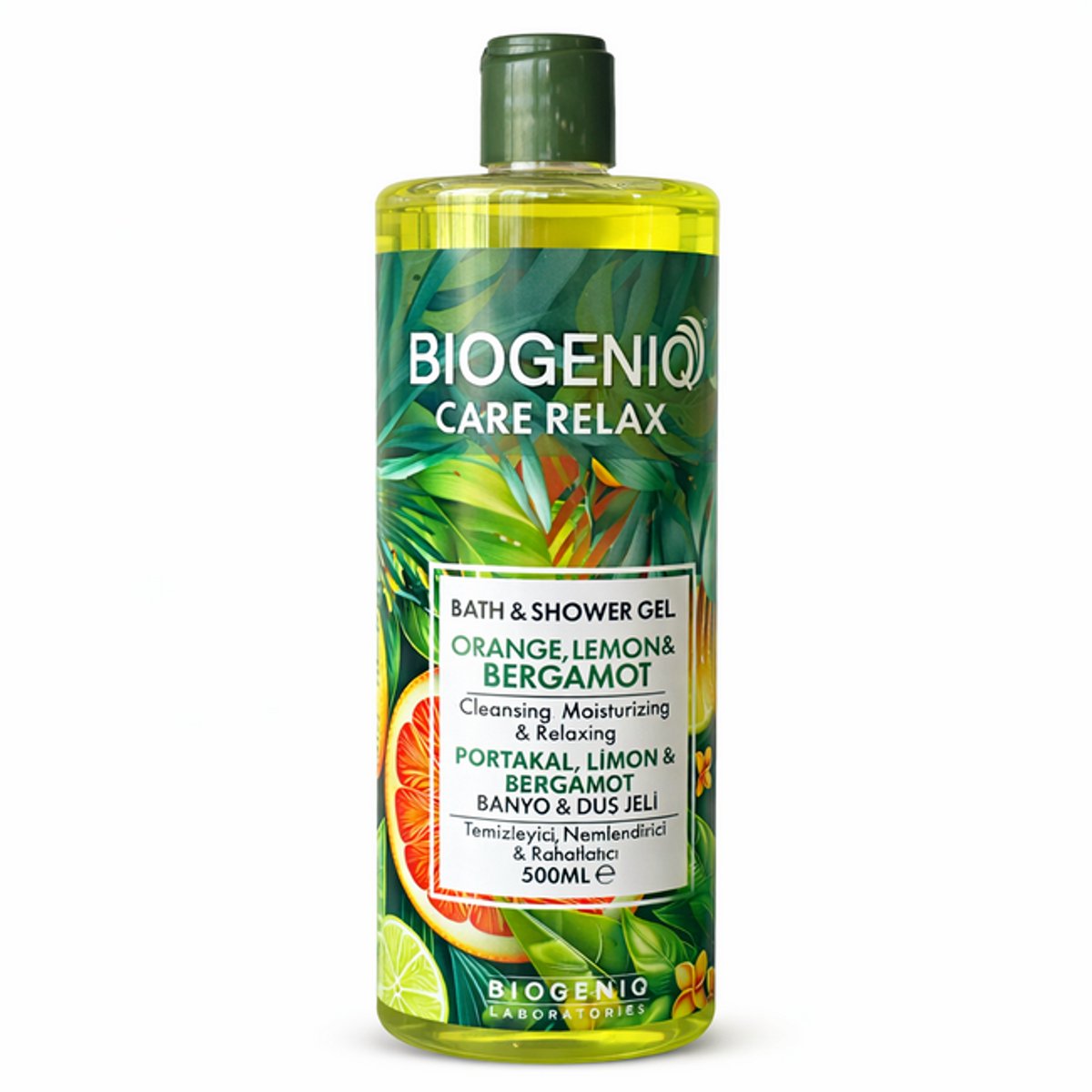 Biogeniq Care Relax Bath & Shower Gel Orange, Lemon & Bergamot 500 ml – Verfrissende en Hydraterende Douchegel voor Zachte en Energieke Huid