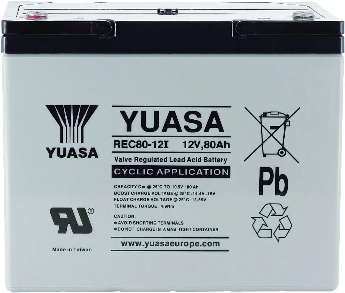 Oplaadbare Batterij - Energiebron - Cyclus Toepassingen - Dubbele Levensduur - 12 Volt 80 Ah