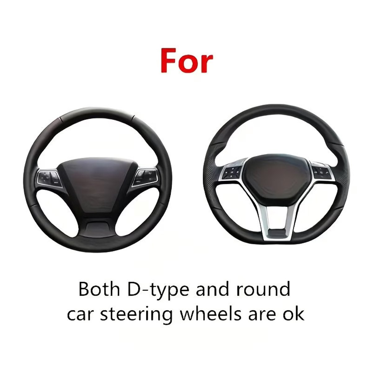 Auto Stuurhoes Siliconen 38 cm – Ultra Dun Anti-Slip Stuurwiel Cover – Universele Stuur Bescherming – Comfort Grip Stuurhoes – Zwart – foto 5