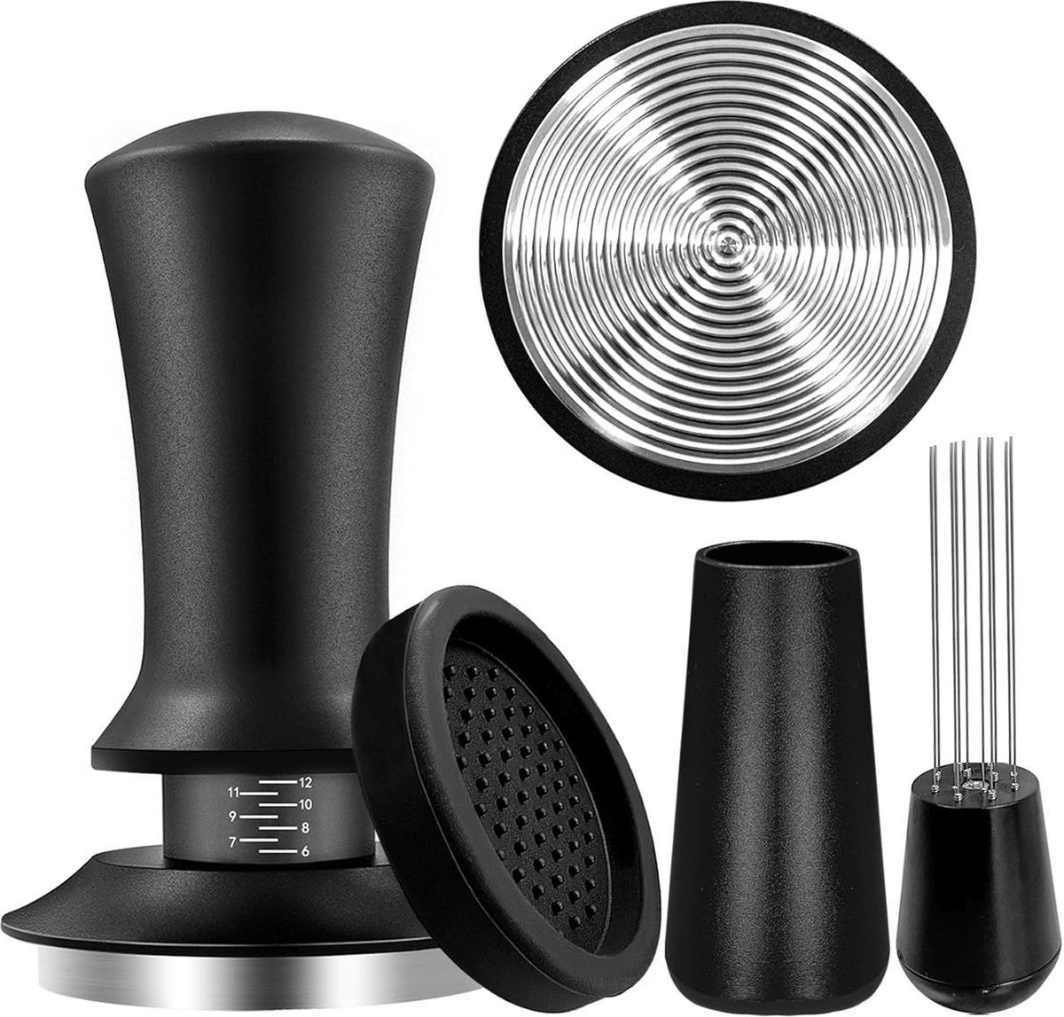 Professionele Barista Accessoireset: 51mm Tamper, WDT Tool en Tampermat